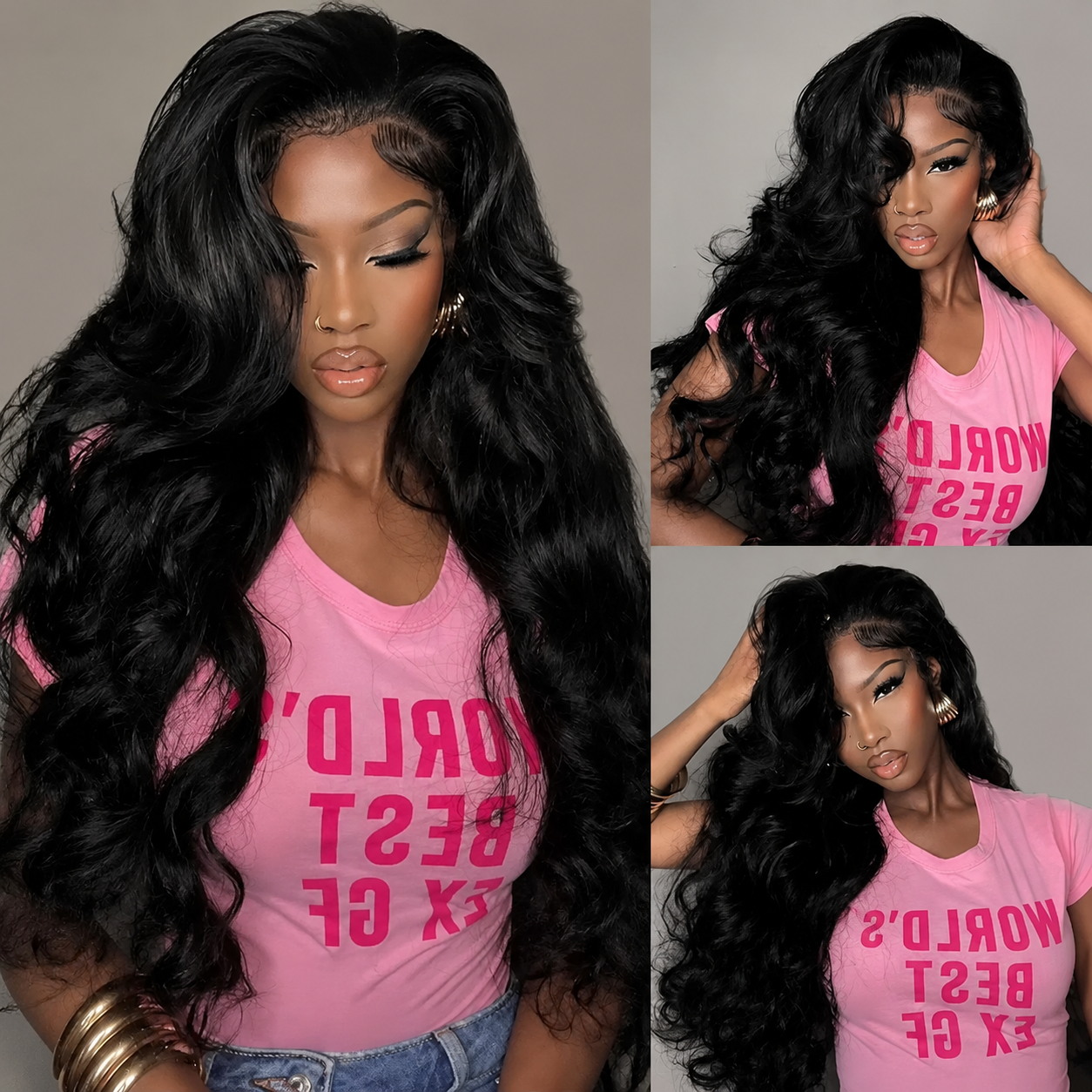 Hd Lace Frontal Wig Human Hair Pre Plucked - شعر مستعار بشري أمامي شفاف عالي