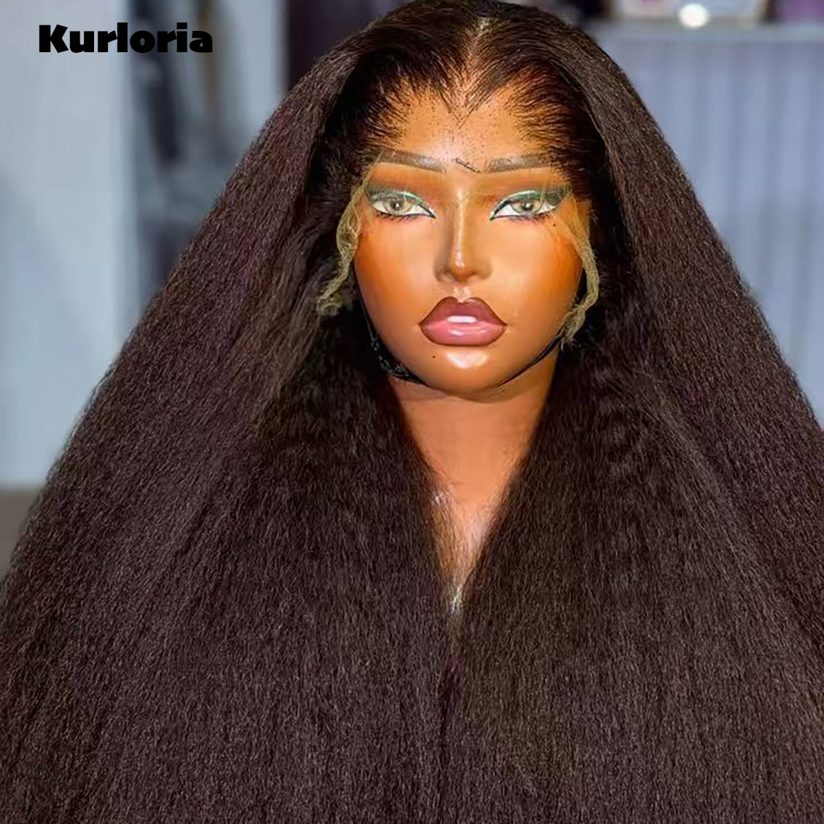Glueless Wear And Go Human Hair Wig - شعر مستعار طبيعي أسود بكثافة 400،