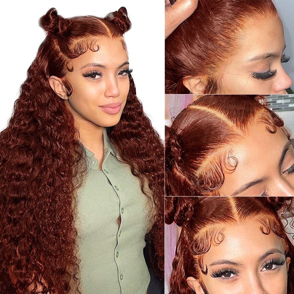 البني المحمر غريب مجعد 13x4 ال - مراجعة Lace Front Wigs وسعره