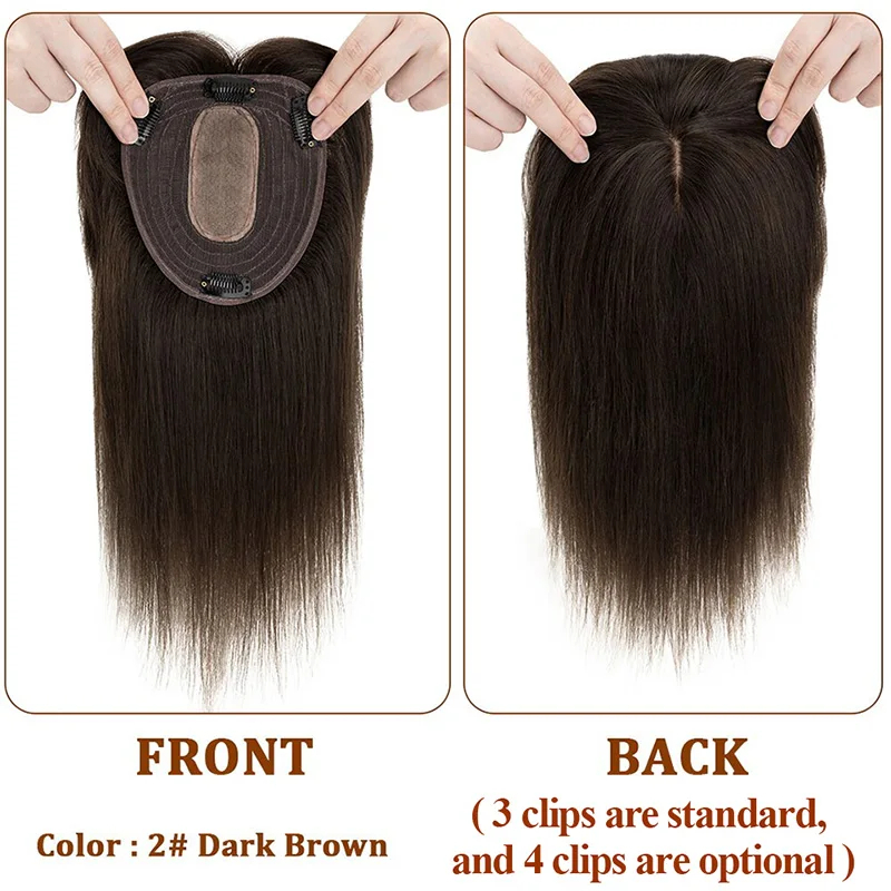 قاعدة الحرير أعلى المرأة توبر  - مراجعة Seamless Clip In Hair Extensions Human Hair وسعره