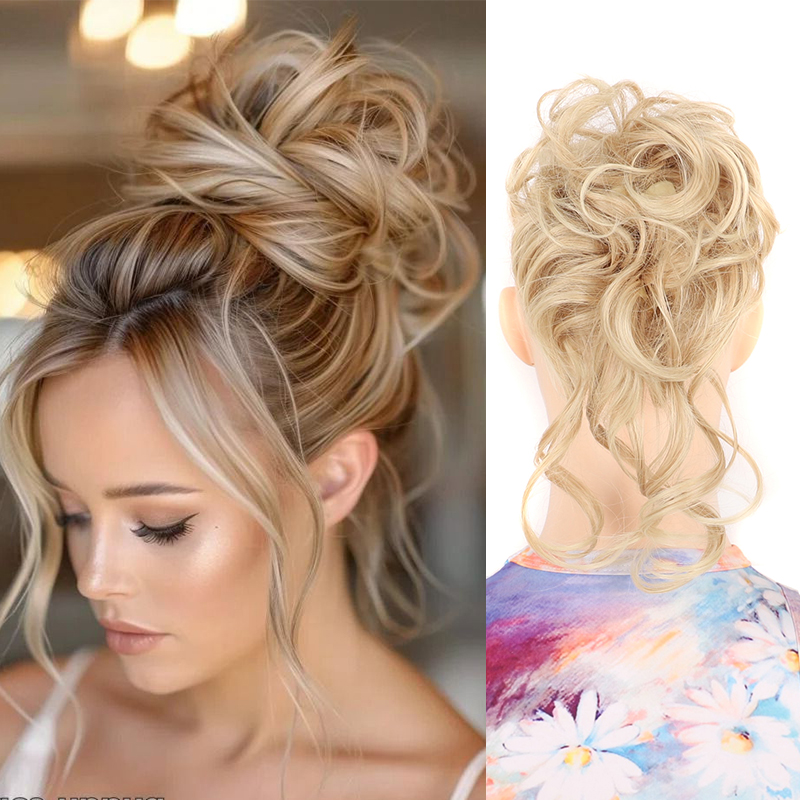 فوضوي كعكة الشعر خصلات شعر للن - مراجعة Claw Clip Messy Bun Hair Piece وسعره