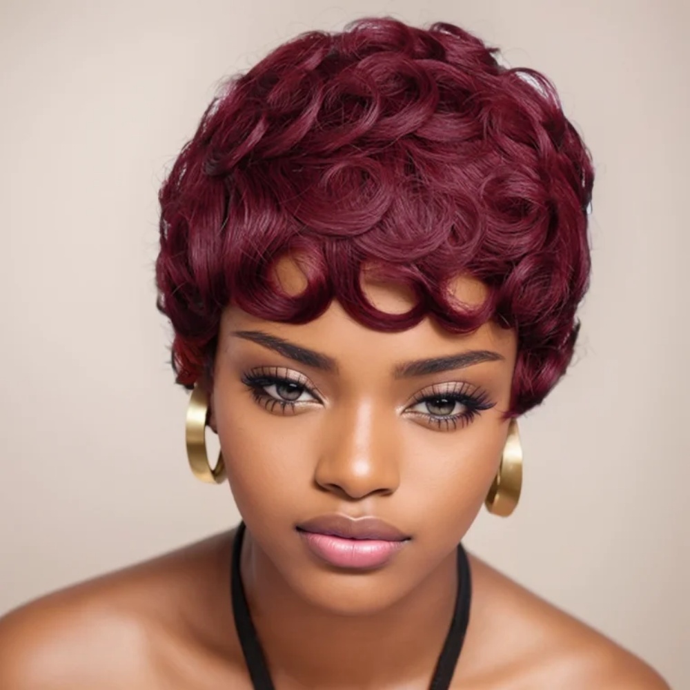 99J عابث قطع شعر مستعار شعر ال - مراجعة Short Pixie Cut Wig Human Hair Cheap وسعره