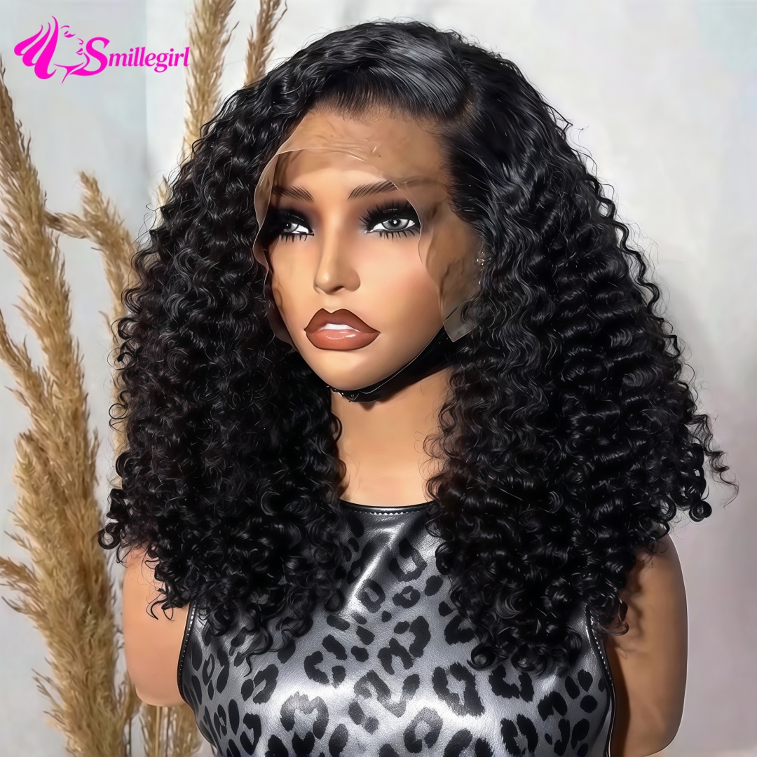 باروكة شعر طبيعي بشعر مجعد قصي - مراجعة Pre Parted 13X4 Lace Front Bob Wig وسعره