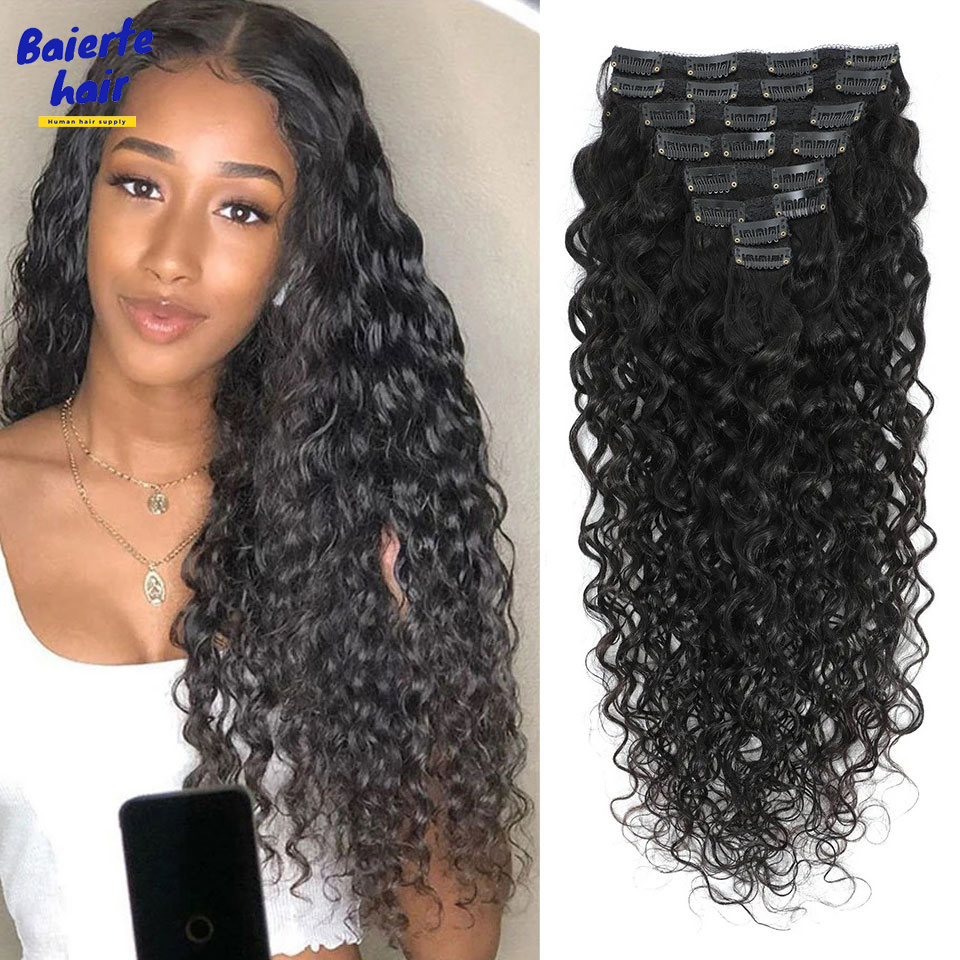 وصلات شعر بشري برازيلي خام بتص - مراجعة Seamless Clip In Hair Extensions Human Hair وسعره