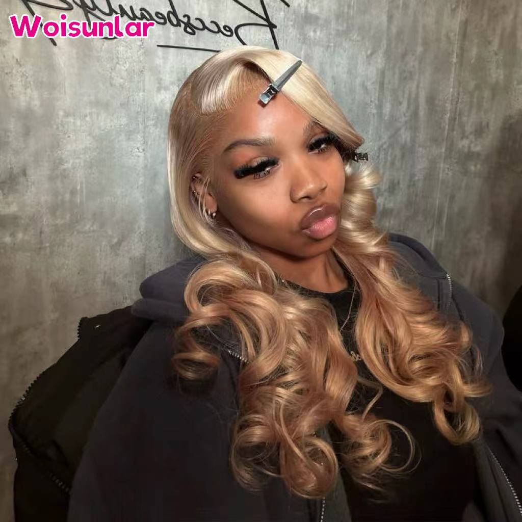 شعر مستعار بشري طبيعي بطول 36  - مراجعة 613 Blonde Body Wave Lace Front Wig وسعره