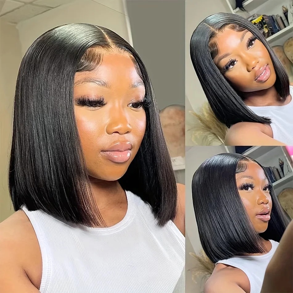 باروكة شعر طبيعي قصيرة مستقيمة - مراجعة Glueless Wear And Go Human Hair Wig وسعره