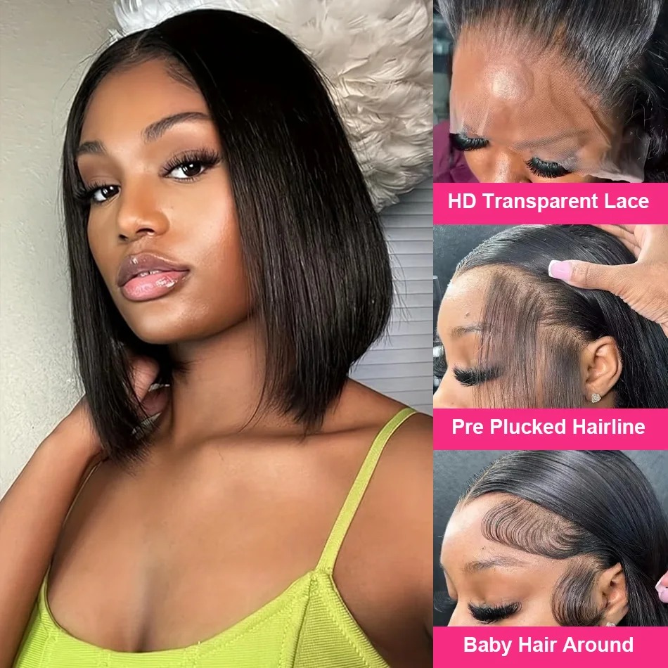 باروكة شعر طبيعي قصيرة مستقيمة - مراجعة Glueless Wear And Go Human Hair Wig وسعره
