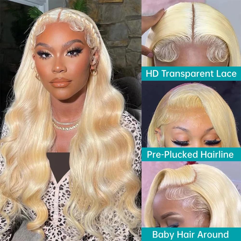 شعر مستعار أمامي من الدانتيل ب - مراجعة 613 Blonde Body Wave Lace Front Wig وسعره