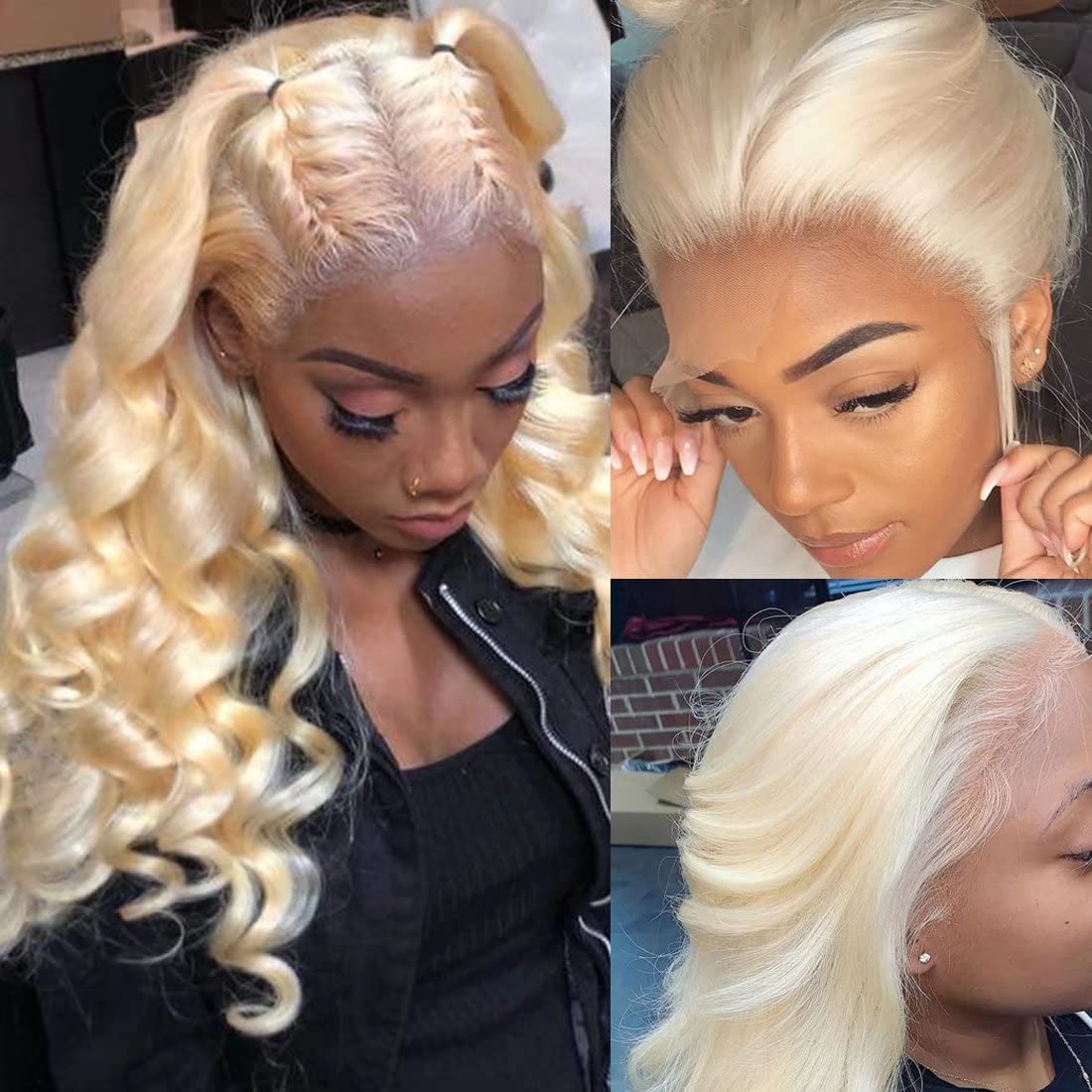 شعر مستعار أمامي من الدانتيل ب - مراجعة 613 Blonde Body Wave Lace Front Wig وسعره